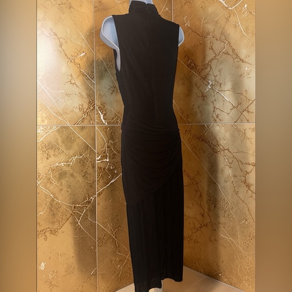 Ronny Kobo- Crystal Dress in Chocolate Brown Ruched Side-Slit Size Medium - Picture 5 of 8